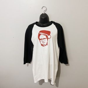 New Small Unisex Dwight Baseball Tee FREE stocking